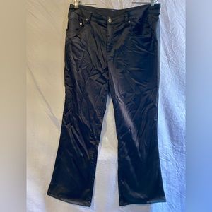 Fashion Bug Black Sateen bootcut dress pants size 14